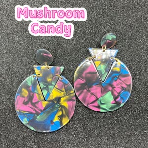 Rainbow Earrings, Earrings, Heart, Heart Earrings, Rainbow, Dangle Earrings, Statement Earrings, Unique Earrings, Pride, Pride Earrings
