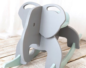 Schaukel-Elefant, Schaukel-Spielzeug, Schaukelpferd, Schaukeltier für Baby, Schaukelstuhl, Geschenk für Baby und Kleinkind