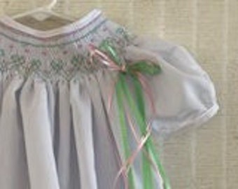 Beautiful Hand-Smocked Toddler Bishop Dress