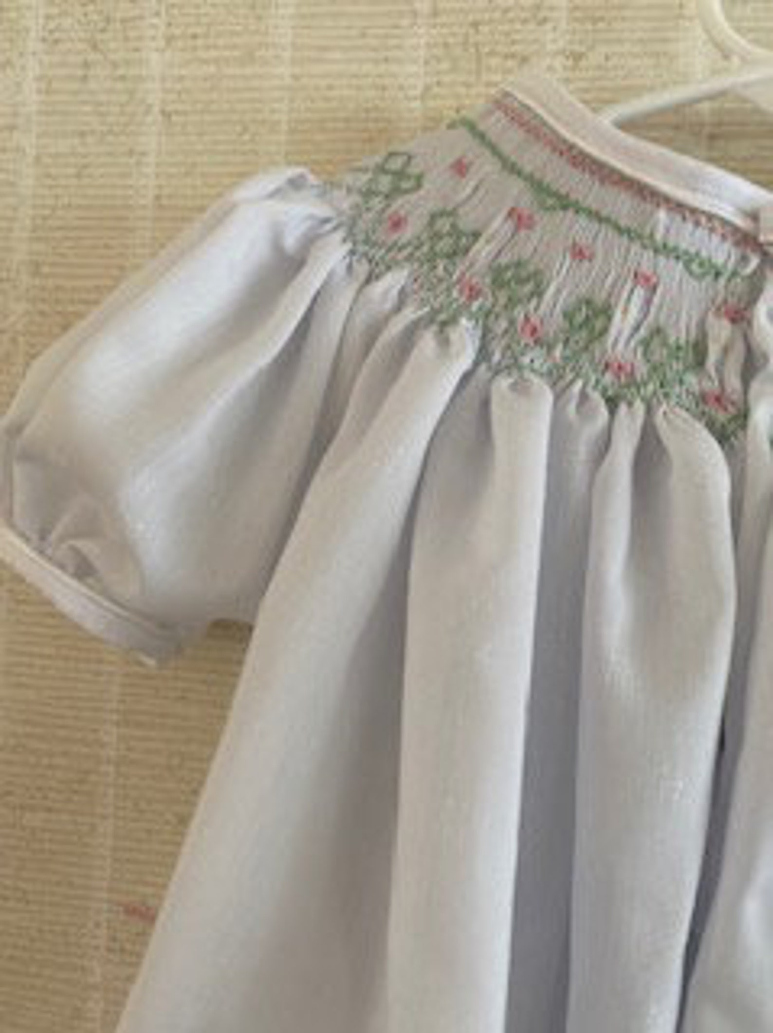 Toddler Girl Ivy Floral Hand Smocked Bishop Dress main image 0