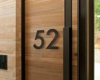 Modern House Numbers Address Signage - Matt & Gloss Finishes - Multiple Sizes Available