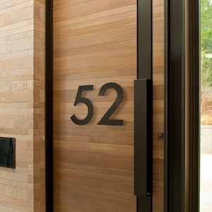 Modern House Numbers Address Signage - Matt & Gloss Finishes - Multiple Sizes Available