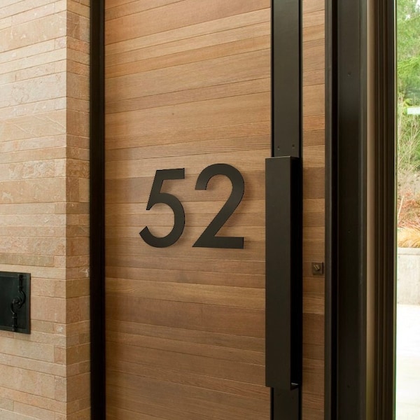 Moderne Hausnummern-Adressbeschilderung - Matt- und Glanzoberflächen - verschiedene Größen erhältlich
