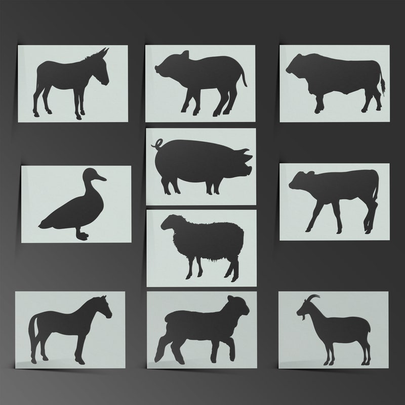 Farm Animals Stencil - Etsy