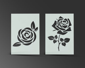 Rosa Stencil Flower Lover Inghilterra Mylar Foglio Pittura Wall Art Craft Aerografo 190 Micron Camera da letto per bambini