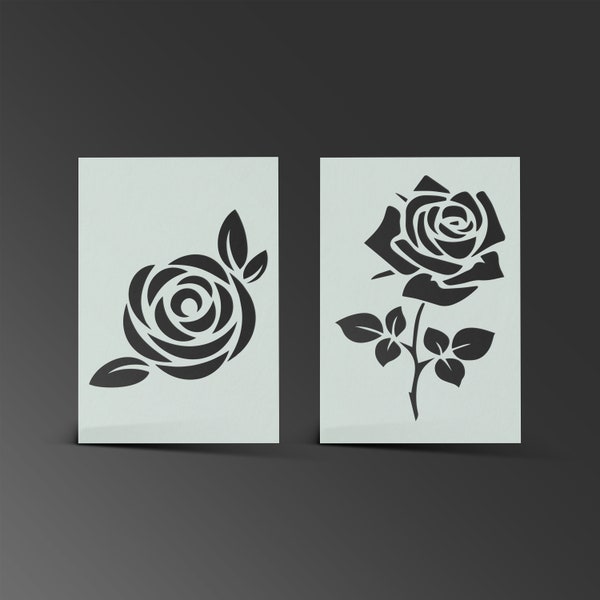 Rose Stencil Flower Lover England Mylar Sheet Painting Wall Art Craft Airbrush 190 Micron Kids Bedroom