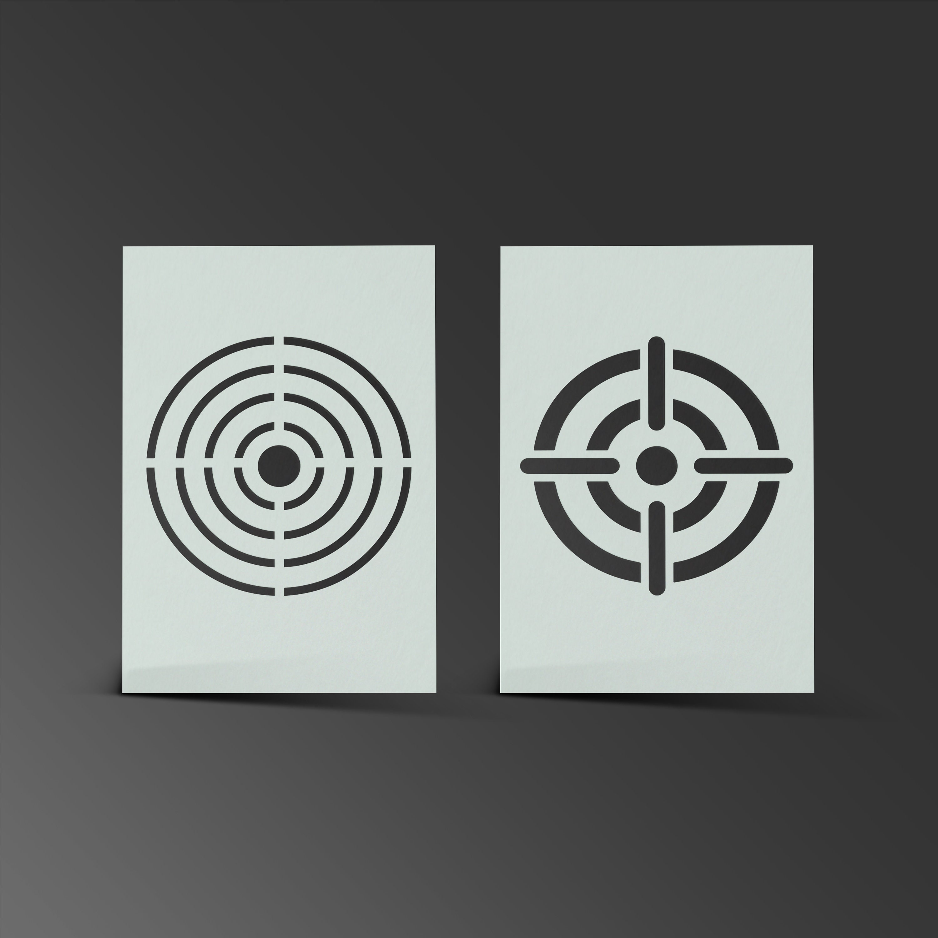 Bullseye Target Stencil Mylar Archery Shooting Sheet Painting Etsy