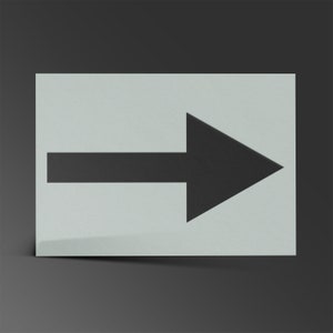 Arrow Stencil This Way Pointing Mylar Sheet Painting Wall Art Kids Bedroom Craft Airbrush 190 Micron