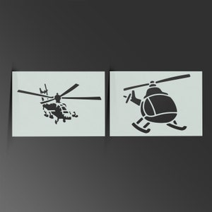 Helicopter Stencil Chopper Apache Mylar Sheet Painting Wall Art Craft Airbrush 190 Micron Kids Bedroom