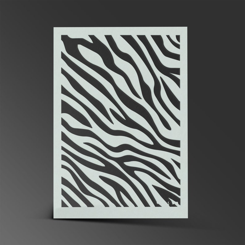 Zebra Pattern Stencil Mylar Sheet Painting Wall Art Craft Etsy