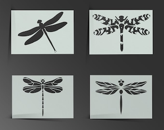 Dragonfly Stencil Mylar Sheet Painting Wall Bedroom Bathroom Modern Shabby Chic Art Craft Airbrush 190 Micron Kids Bedroom