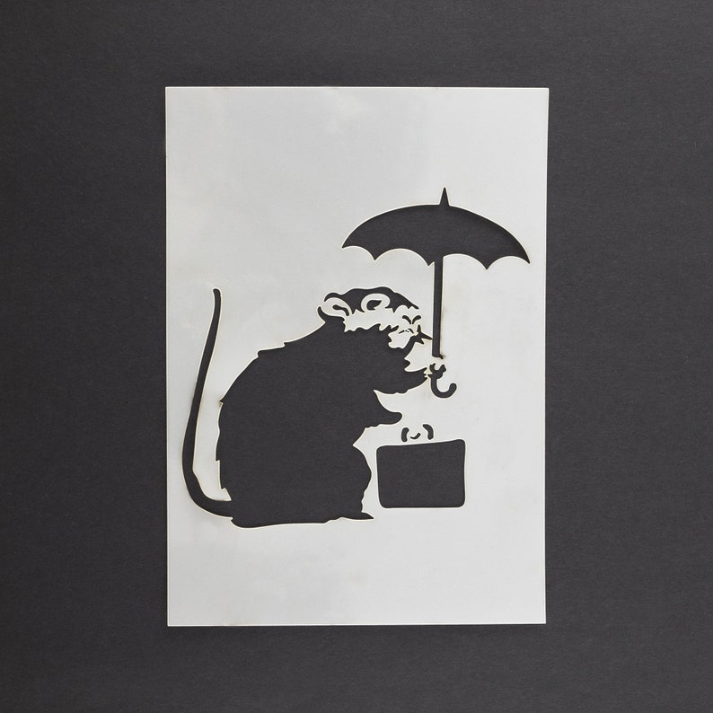 Banksy Rat Stencil Mylar Sheet Painting Wall Art Craft | Etsy