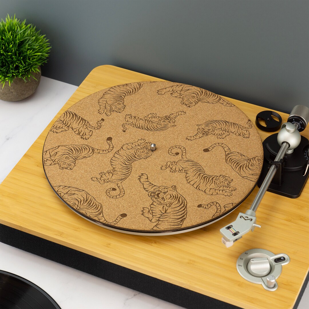 Tiger Record Player Slip Mat Turntable DJ Slip Mat Laser Engraved Etsy