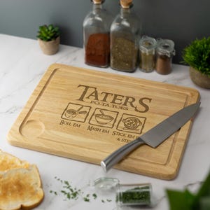 Taters Graverad Träskärbräda Serveringsost Julklapp