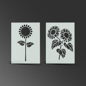 Sunflower Stencil - Reusable Color, Draw, Paint Custom Stencil Art