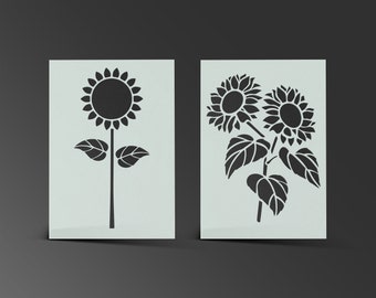 Sunflower Stencil Flower Mylar Sheet Painting Wall Art Craft - Etsy