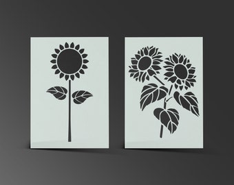 Sunflower Stencil Flower Mylar Sheet Painting Wall Art Craft Airbrush 190 Micron Kids Bedroom