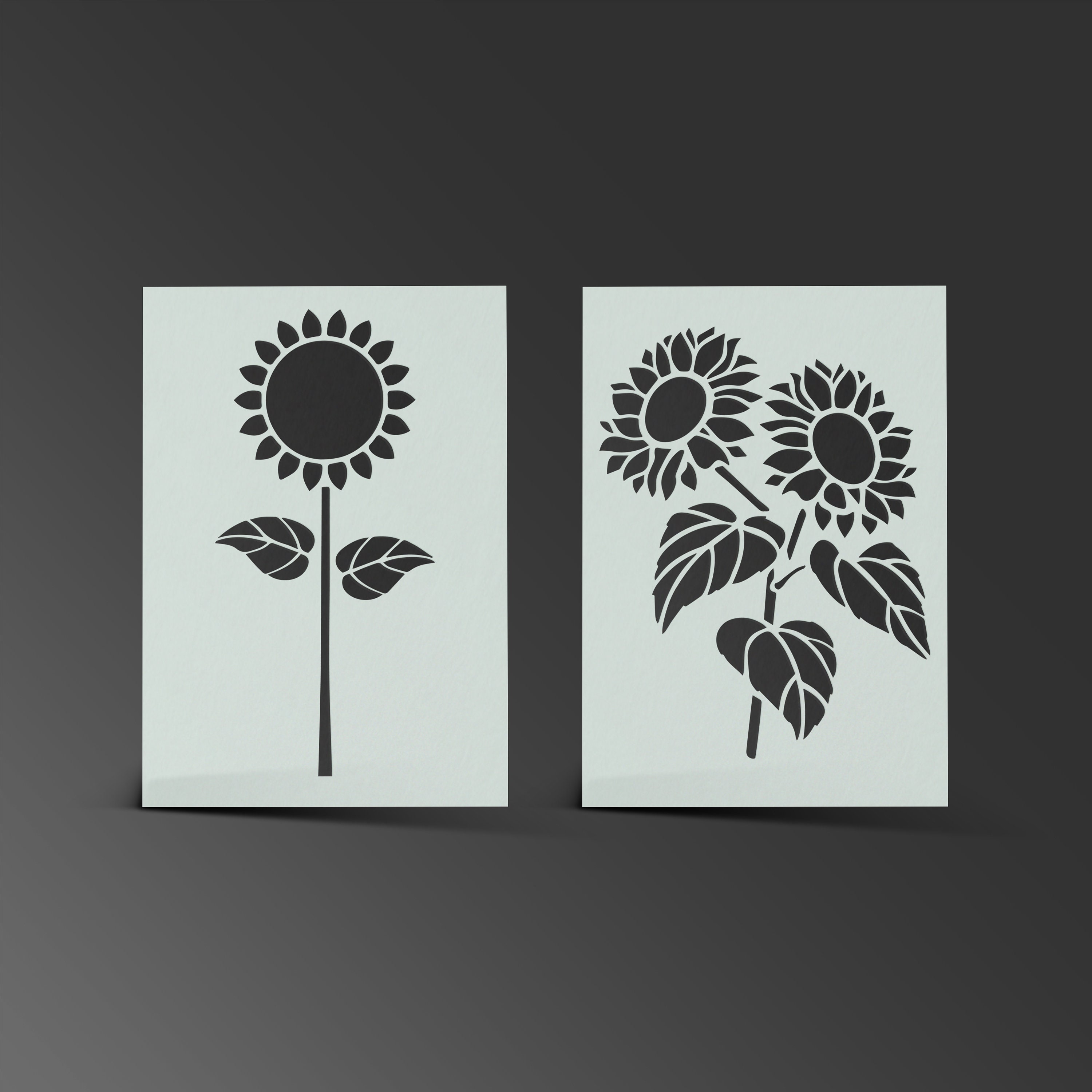 Large Flower Stencil RE-USABLE 8 X 7.5 Inch 