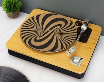 オリジナル写真入りレコードプレーヤー用スリップマット、ターン