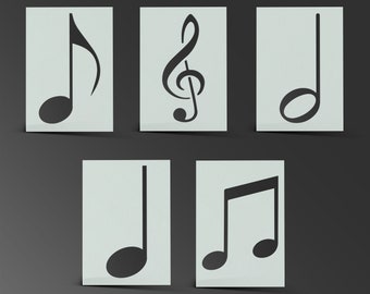 Music Note Stencil Piano Guitar  Violin Mylar Sheet Painting Wall Art Craft Airbrush 190 Micron