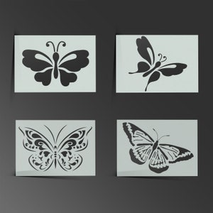 Butterfly Stencil Mylar Sheet Butter Fly Painting Wall Bedroom Bathroom Modern Shabby Chic Art Craft Airbrush 190 Micron Kids Bedroom