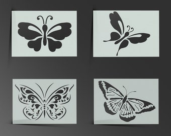 Butterfly Stencil Mylar Sheet Butter Fly Painting Wall Bedroom Bathroom Modern Shabby Chic Art Craft Airbrush 190 Micron Kids Bedroom