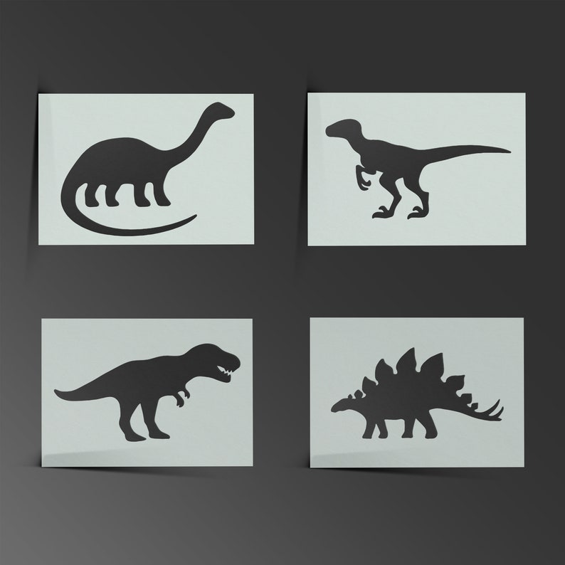 Dinosaur Stencil Mylar Sheet Trex Jurassic Painting Wall Art Etsy