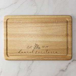 Personalised New Home Engraved Wooden Chopping Board Cheese Board Serving Board Cutting Novelty Gift Birthday Christmas Housewarming Wedding