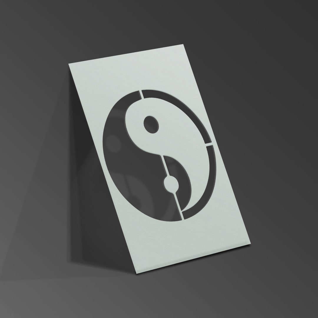 Yin Yang Stencil Dualism Mylar Sheet Painting Wall Art Craft Airbrush