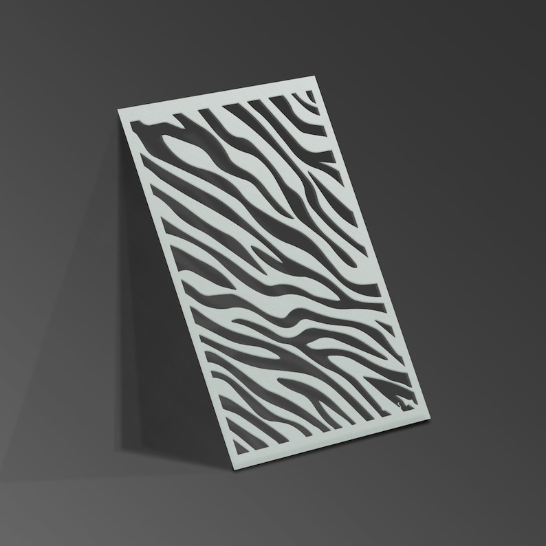 Zebra Pattern Stencil Mylar Sheet Painting Wall Art Craft Etsy