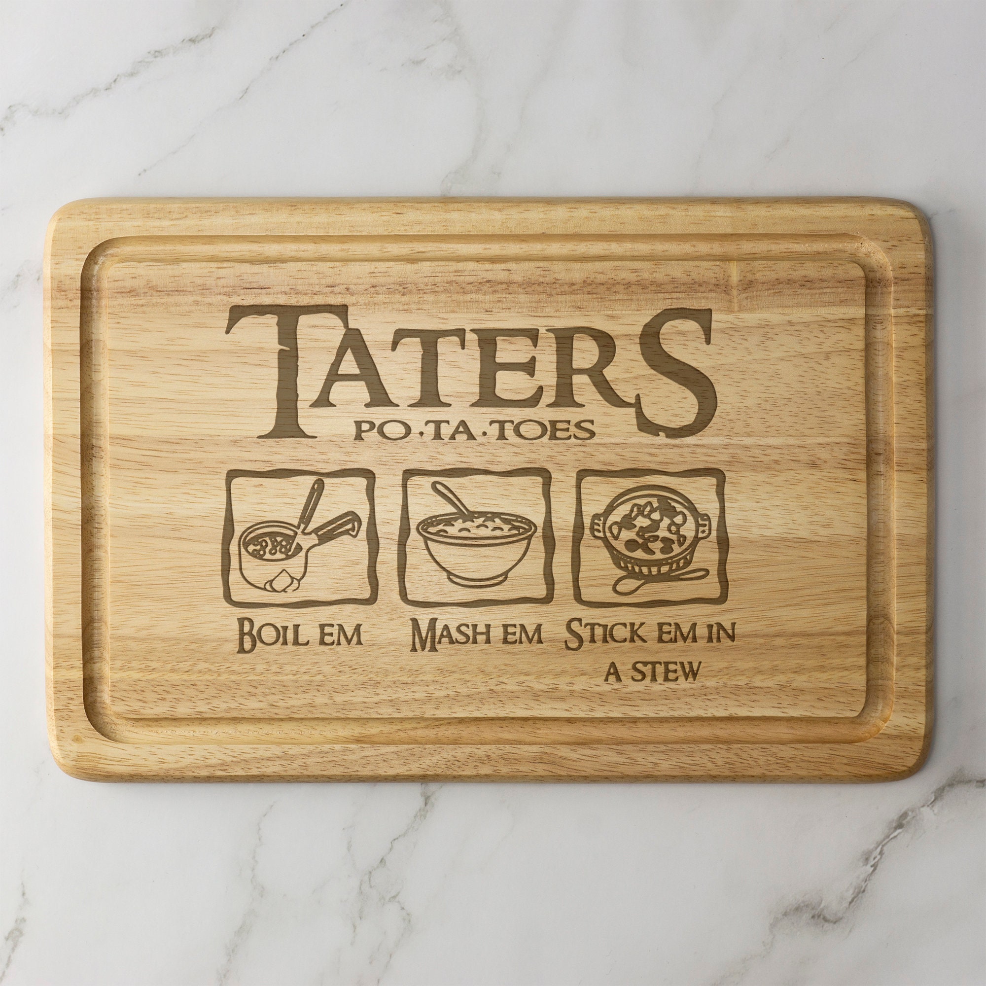 Potato Definition Engraved Cutting Board LOTR Lord of the Rings Nerdy Gift