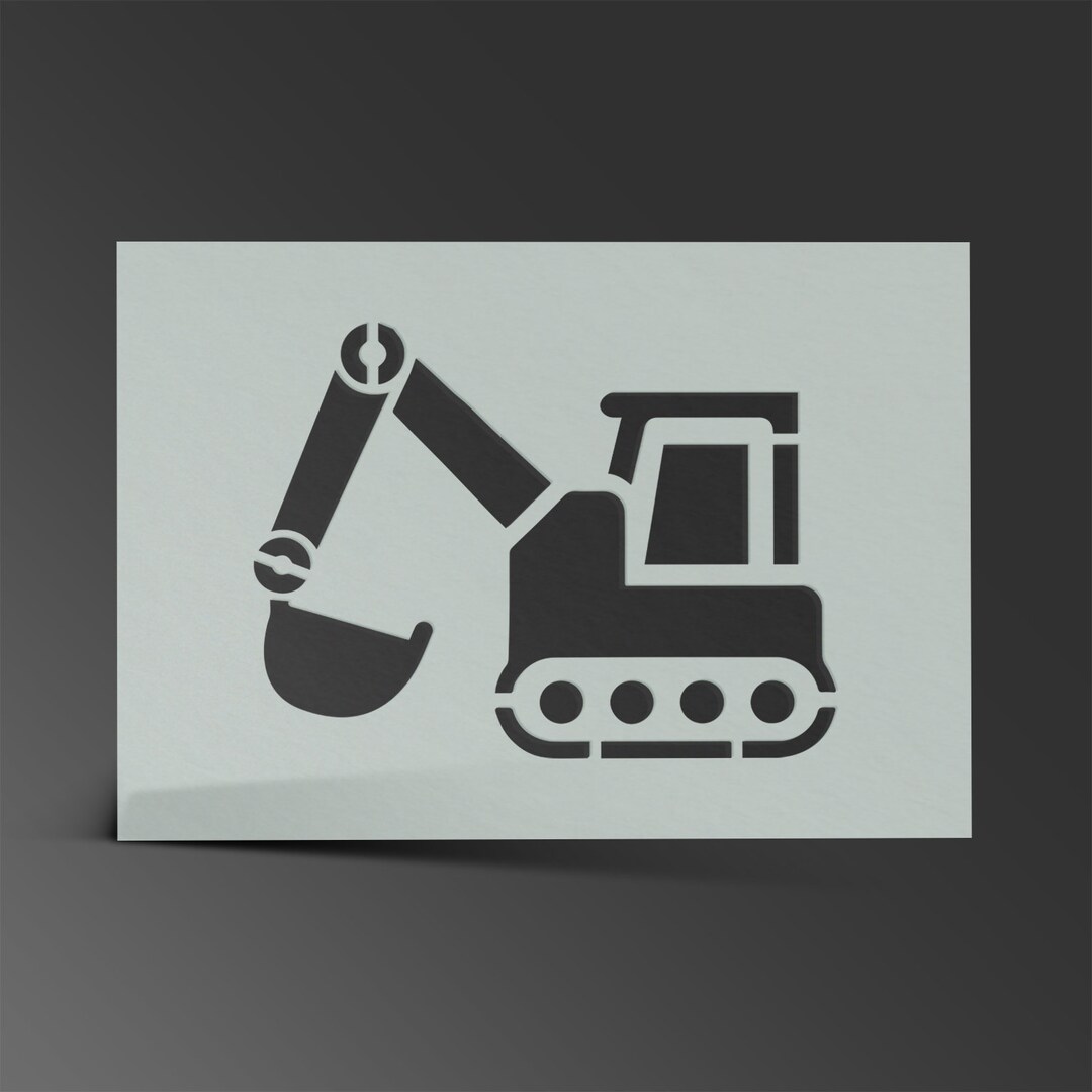 Digger Excavator Stencil Mylar Sheet Painting Wall Art Craft - Etsy