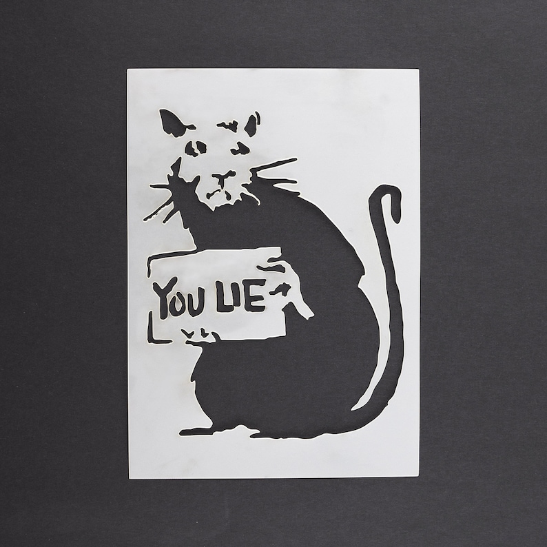 Banksy Rat Stencil Mylar Sheet Painting Wall Art Craft | Etsy