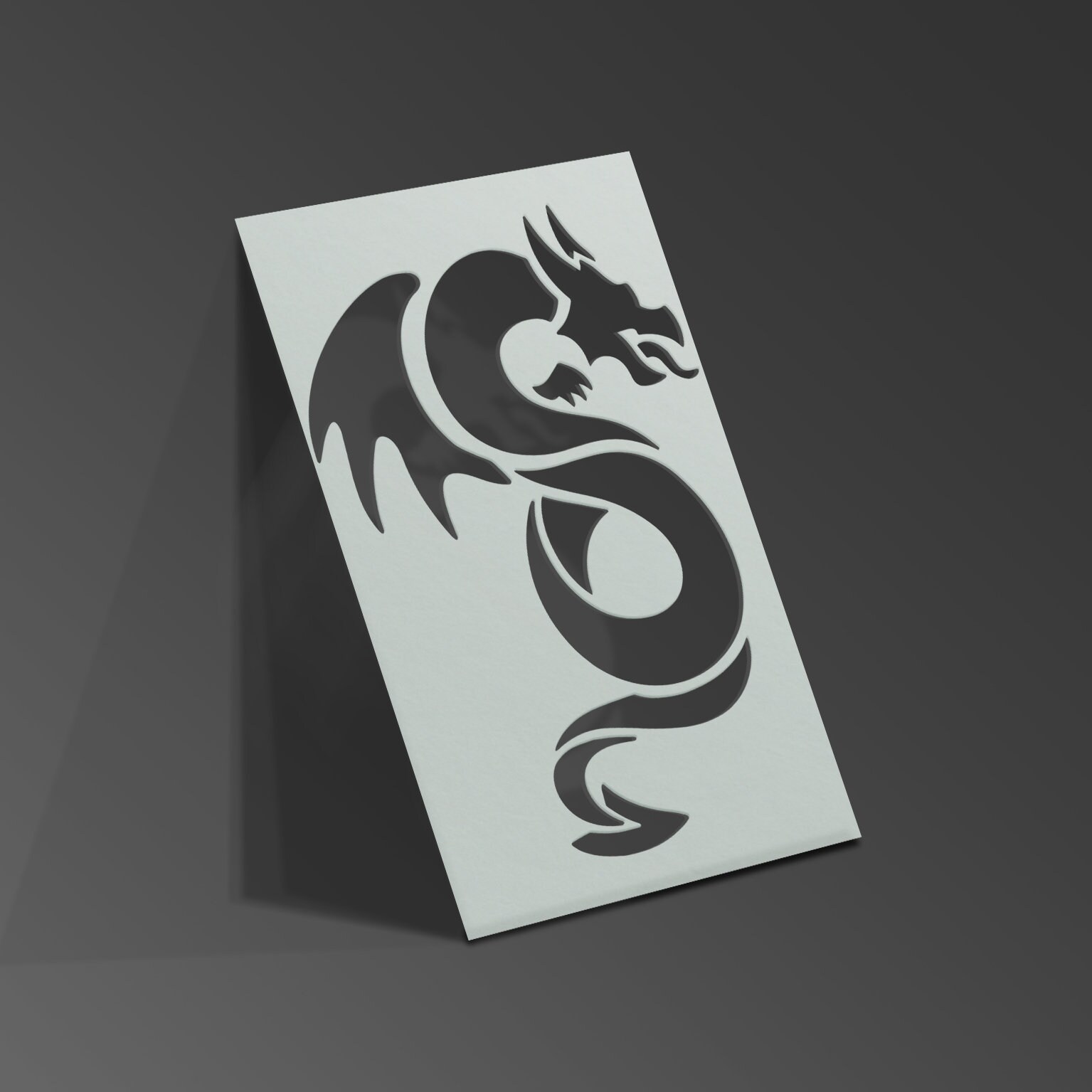 ドラゴンステンシルシート 再利用可能 騎士の剣 ファンタジー 壁 寝室