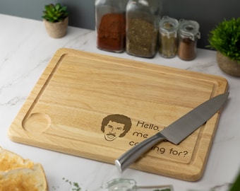 Engraved "Hello, Is It Me You're Cooking For?  Engraved Wooden Chopping Board Cheese Board Serving Board Lionel Richie
