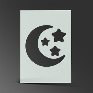 Sun Moon Stars Stencil Mylar Sheet Painting Wall Art Craft Airbrush 190 Micron Moon