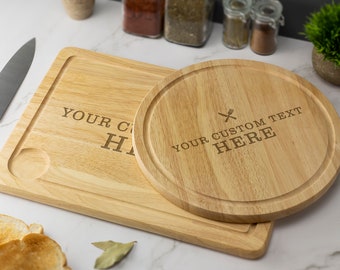 Personalised Custom Engraved Wooden Chopping Board Cheese Board Serving Board Cutting Novelty Gift Birthday Christmas Housewarming Wedding