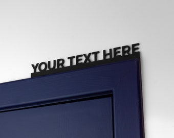 Letrero de pared con texto personalizado para puerta (texto y tamaños personalizados disponibles)