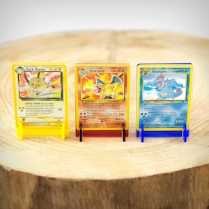 Marco para tarjetas coleccionables, soporte para tarjetas, corte láser, acrílico, fotografía, regalo retro, cumpleaños, Navidad, San Valentín, juegos de cartas de carga superior