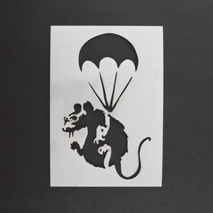 Banksy Rat Stencil Mylar Sheet Painting Wall Art Craft Airbrush 190 Micron Parachute