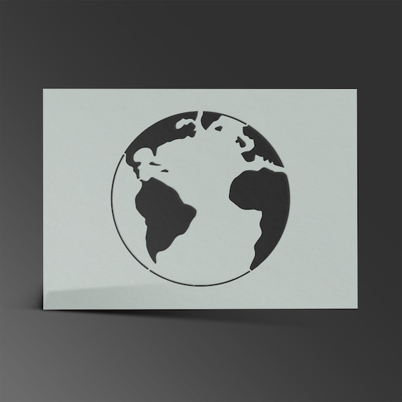 Earth Stencil Planet World Mylar Sheet Painting Wall Art Craft | Etsy