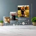 Personalised Song Plaque With Stand Music Plaque Playlist, Your Photo / Text Message Music Gift