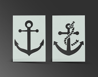 Anchor Stencil Sailor Pirate Mylar Sheet Painting Wall Art Craft Airbrush 190 Micron Kids Bedroom