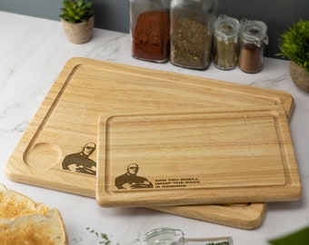 The Rock Smell What The Rock is Cooking Engraved Wooden Chopping Board Cheese Board Serving Board Lionel Richie