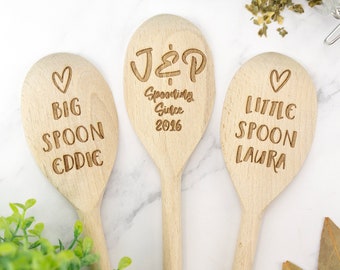 Personalised Valentines Engraved Wooden Spoon Custom Text Baking Baker Chef Star Baker Your Text Here Birthday Housewarming