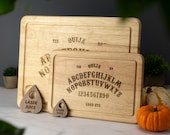Engraved Wooden Chopping Board Ouija Board Cheese Board Serving Board Cutting Novelty Gift Scary Horror Ghosts