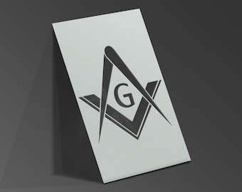 Free Mason Stencil Masonic G Mylar Sheet Painting Wall Art Craft Airbrush 190 Micron