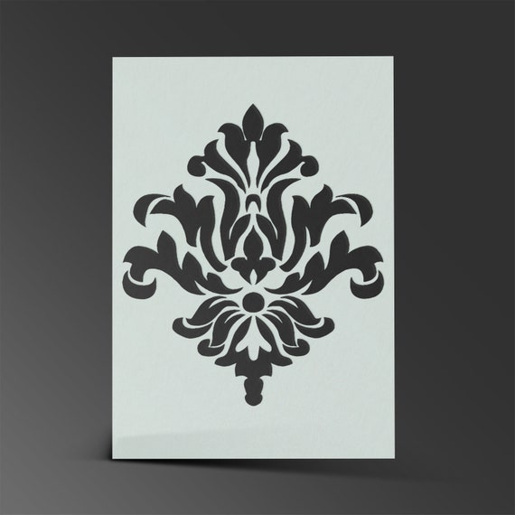 Damask Pattern Stencil Mylar Sheet Painting Wall Art Craft Etsy