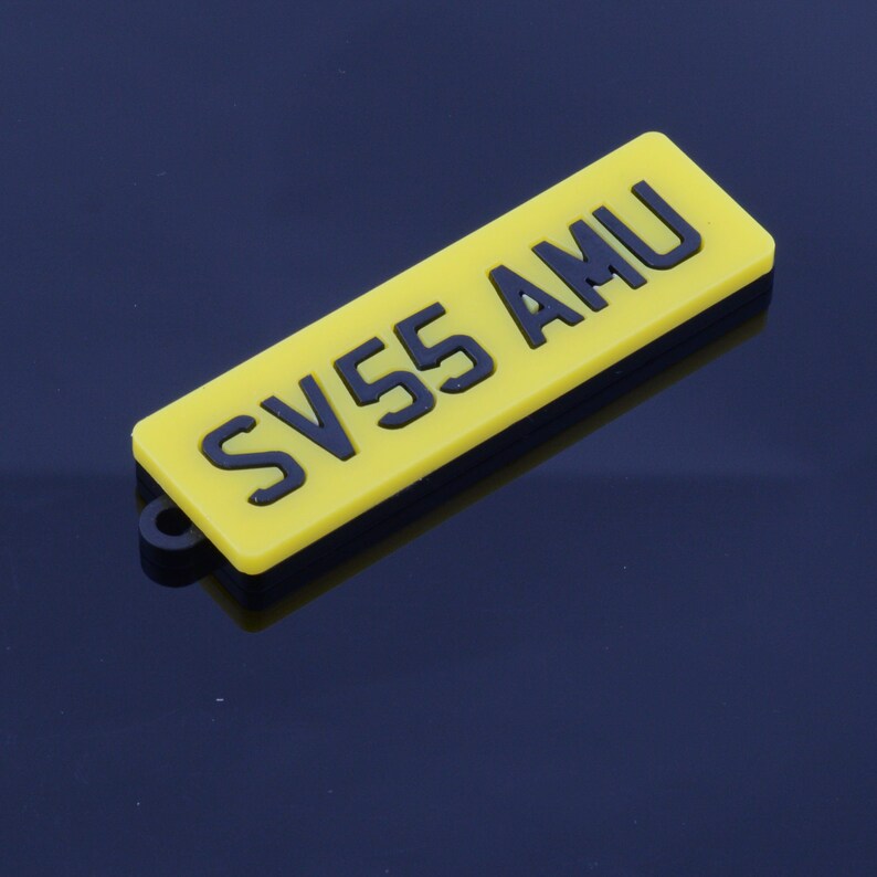 Personalised Number Plate Keyring Car Bike Acrylic Laser Cut Etsy UK