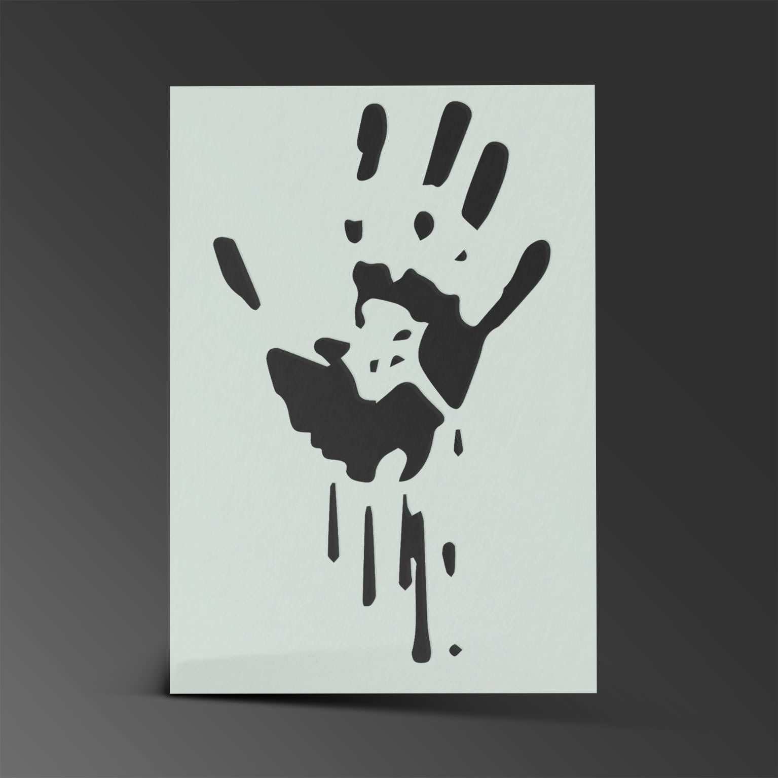 Halloween Stencil Horror Scary Mylar Sheet Painting Wall Art Etsy